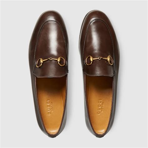 Women's Dark Brown Leather Gucci Jordaan Loafer 